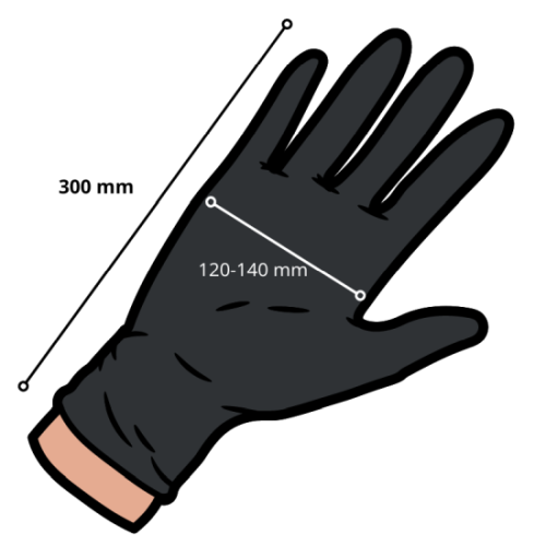 Rękawiczki NITRYLOWE czarne MOTO GRIPZZLY_X [roz.XXL] 100 szt. - ZARYS