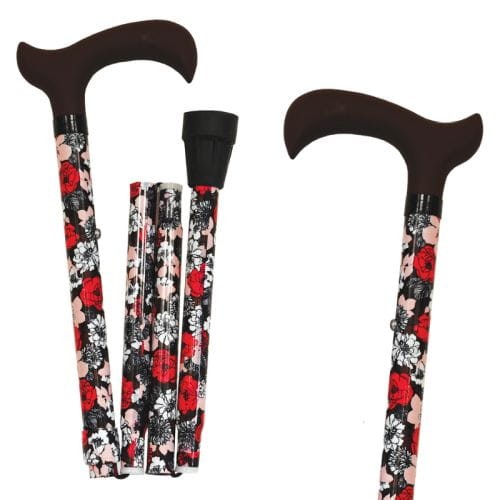 LASKA aluminiowa SKŁADANA FASHION Flower - regulowana 