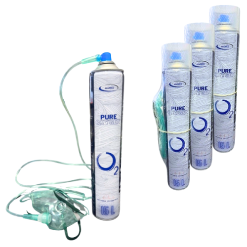 Tlen inhalacyjny + MASKA 15L w PUSZCE - 99,5%  TLENOTERAPIA - ECOMED