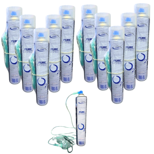 Tlen inhalacyjny + MASKA 15L w PUSZCE - 99,5%  TLENOTERAPIA - ECOMED