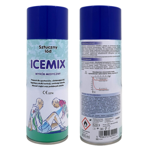 Sztuczny lód ICEMIX / SPRAY na stłuczenia 400 ml (12 puszek)