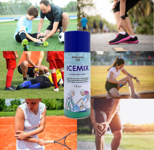 Sztuczny lód ICEMIX / SPRAY na stłuczenia 400 ml (12 puszek)