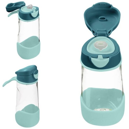 B.box dla dzieci Sportowa butelka tritanowa 450 ml, Emerald Forest