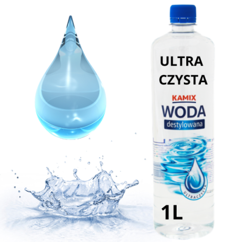 Woda Destylowana ULTRA CZYSTA 1 litr (1000 ml) - KAMIX