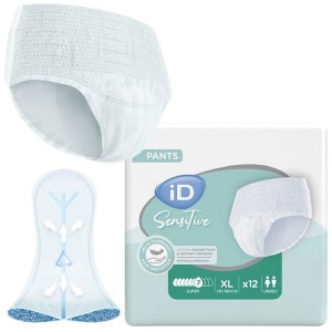 Majtki CHŁONNE dla dorosłych iD SENSITIVE SUPER PANTS 7 kropli rozmiar XL  12 sztuk 