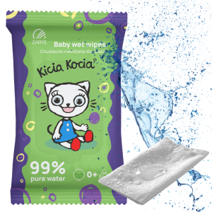 Chusteczki NAWILŻANE dla dzieci KICIA KOCIA 99% CZYSTEJ WODY 24 szt.