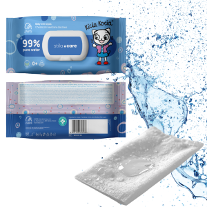 Chusteczki NAWILŻANE dla dzieci KICIA KOCIA 99% CZYSTEJ WODY 64 szt.