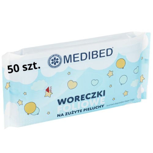 Woreczki ZAPACHOWE worki na ZUŻYTE PIELUCHY - MEDIBED 50 szt.