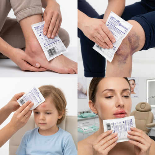 Kompres SCHŁADZAJĄCY okład CHŁODZĄCY  - SUCHY LÓD ice pack 100g  (włóknina)