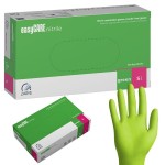 Rękawiczki ZIELONE BIO easyCARE Biodegradowalne nitrylowe bezpudrowe  - ZARYS 100 szt. [S] 
