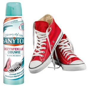 SANYTOL uniwersalny SPRAY dezynfekujący i odświeżający do OBUWIA 