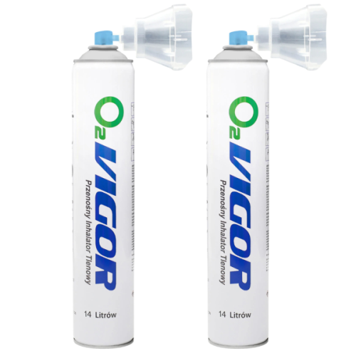 Tlen inhalacyjny 14L przenośny w aerozolu butla - O2 VIGOR 99%
