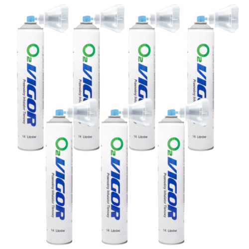 Tlen inhalacyjny 14L przenośny w aerozolu butla - O2 VIGOR 99%