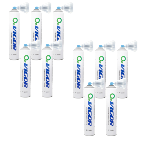 Tlen inhalacyjny 14L przenośny w aerozolu butla - O2 VIGOR 99%