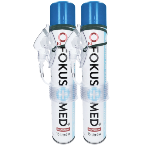 Tlen INHALACYJNY 15L w PUSZCE - 99,5%  TLENOTERAPIA - FOKUSMED