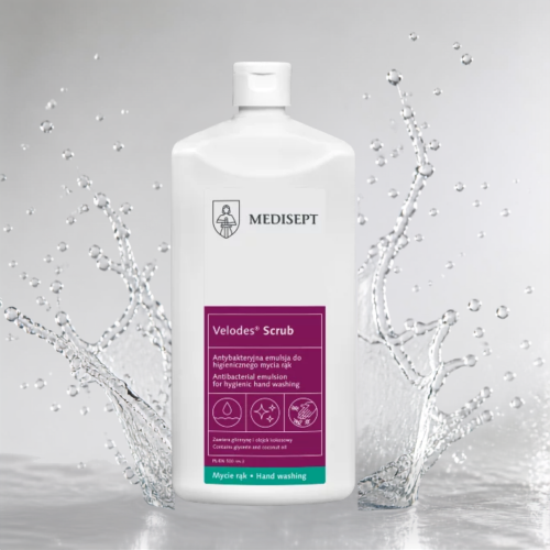 VELODES SCRUB Antybakteryjna emulsja do higienicznego mycia rąk 500 ml