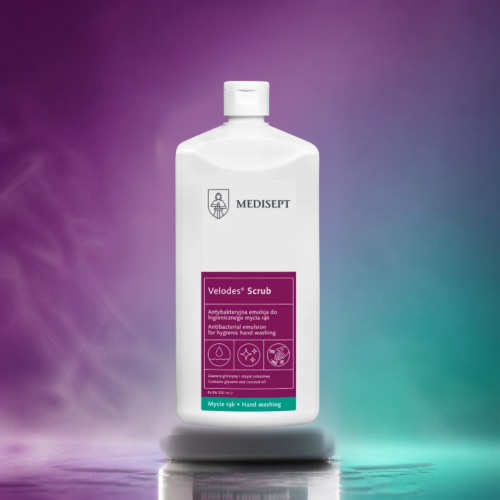 VELODES SCRUB Antybakteryjna emulsja do higienicznego mycia rąk 500 ml