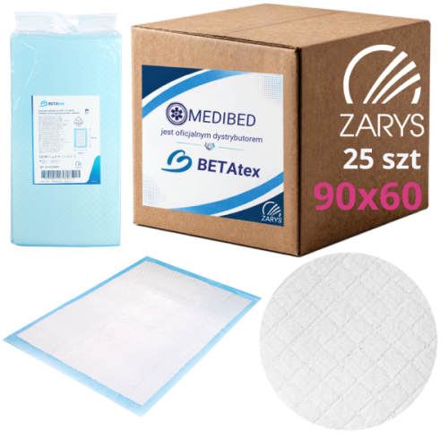 Podkład chłonny z SUPERABSORBENTEM BETAtex 90x60 - 25 szt. / ZARYS