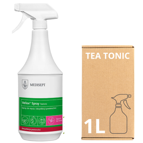 Velox Spray Tea Tonic 1 l Medisept płyn do dezynfekcji powierzchni