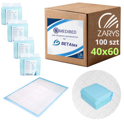 Podkład chłonny z SUPERABSORBENTEM BETAtex 40x60 - 100 szt. / ZARYS