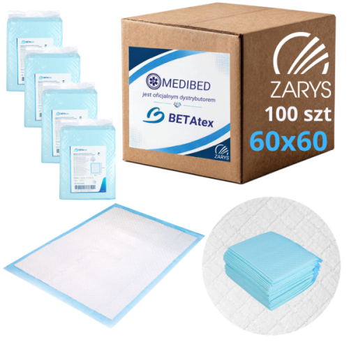Podkład chłonny z SUPERABSORBENTEM BETAtex 60x60 - 100 szt. / ZARYS